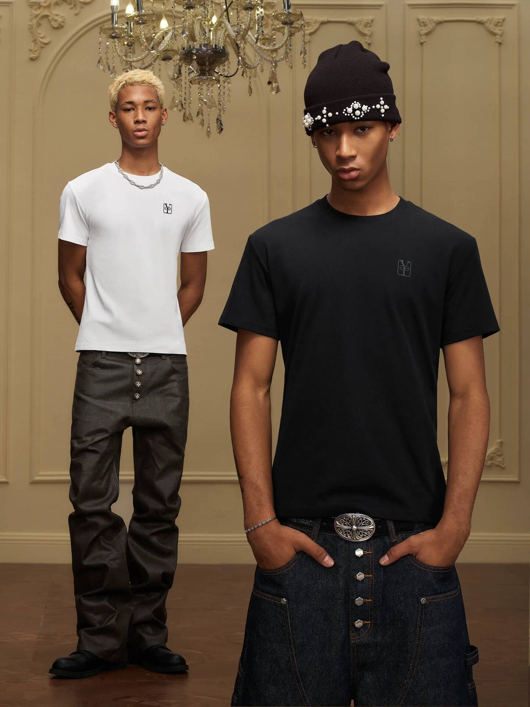 YADcrew Box Logo Slim Fit Basic Tee | Face 3 Face