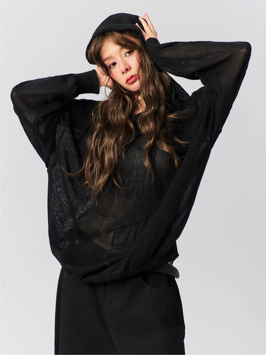 S45 Star Logo Mesh Knit Hoodie | Face 3 Face