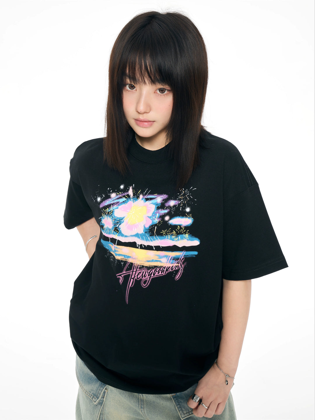 AFGK Fireworks Seascape Print Tee | Face 3 Face