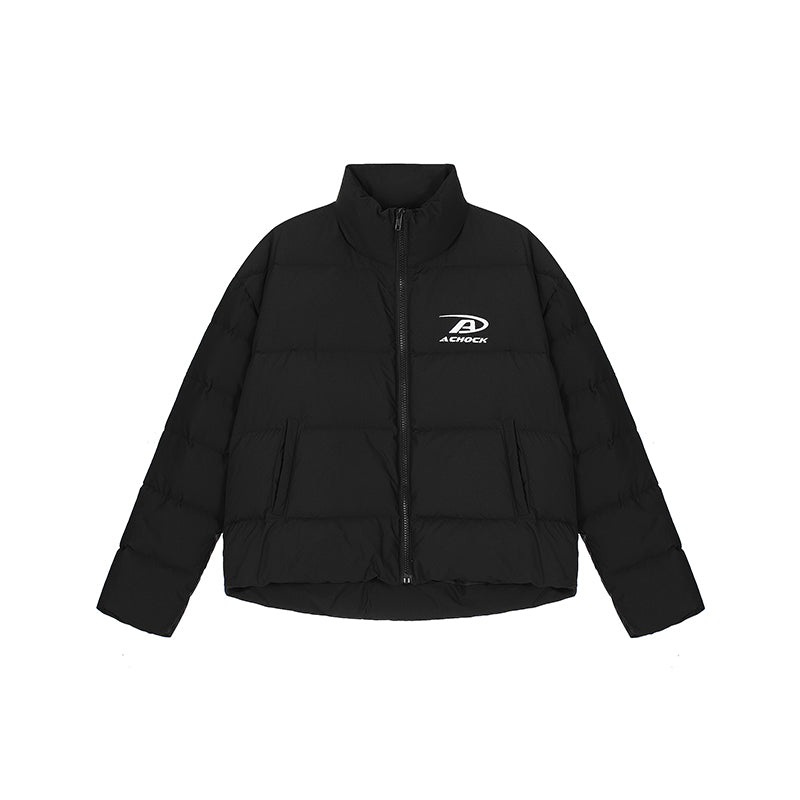 Achock Basic Simple Embroidery Logo Cotton Jacket | Face 3 Face