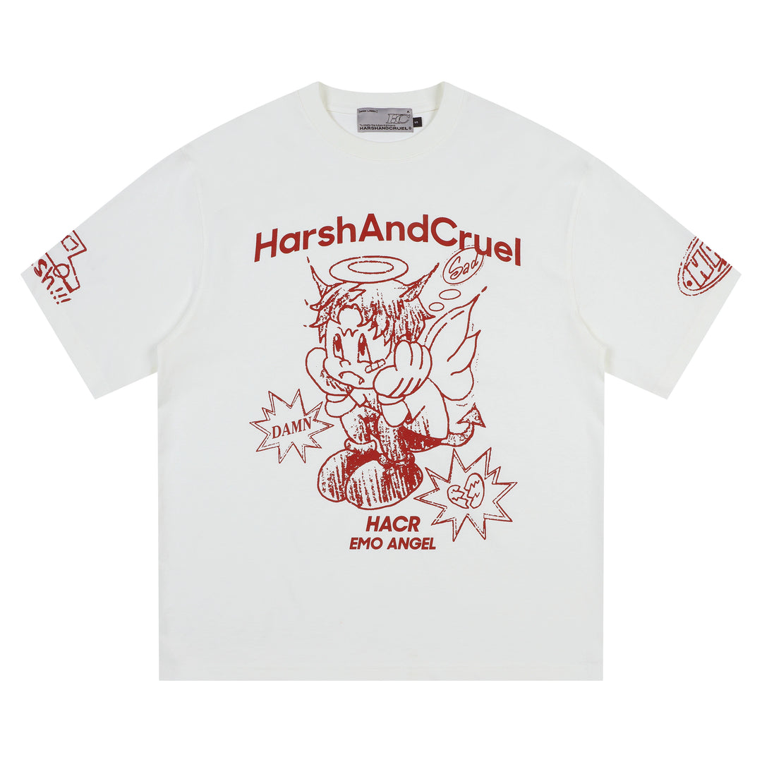 Harsh and Cruel Angel Graffiti Print Tee | Face 3 Face