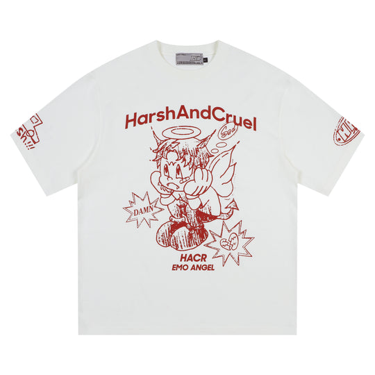 Harsh and Cruel Angel Graffiti Print Tee | Face 3 Face