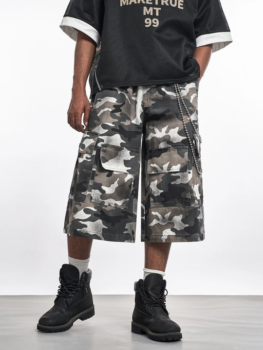 F3F Select Functional Camouflage Baggy Shorts | Face 3 Face