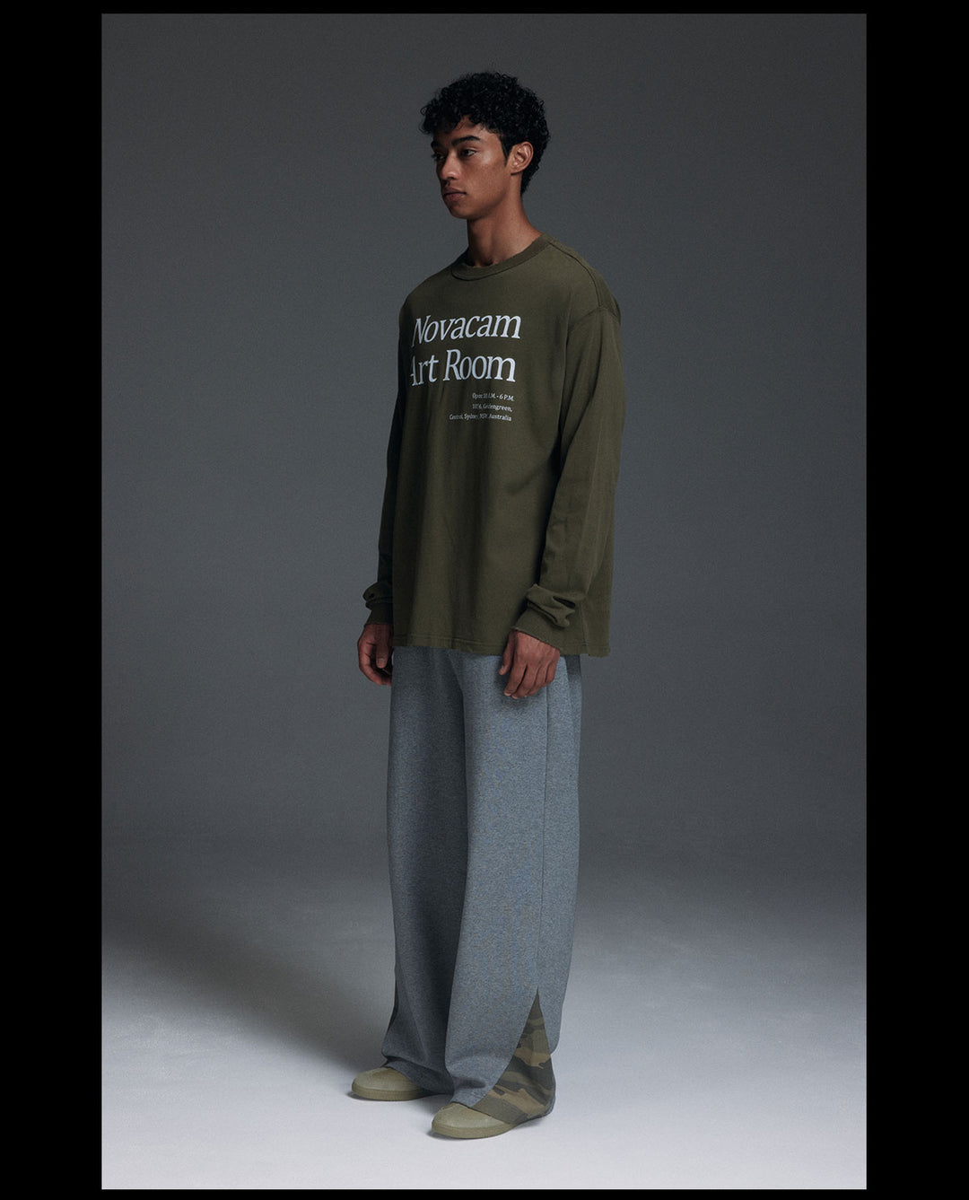 NOVACAM Novacam Art Room Backstitching Frayed Long Sleeve Tee | Face 3 Face