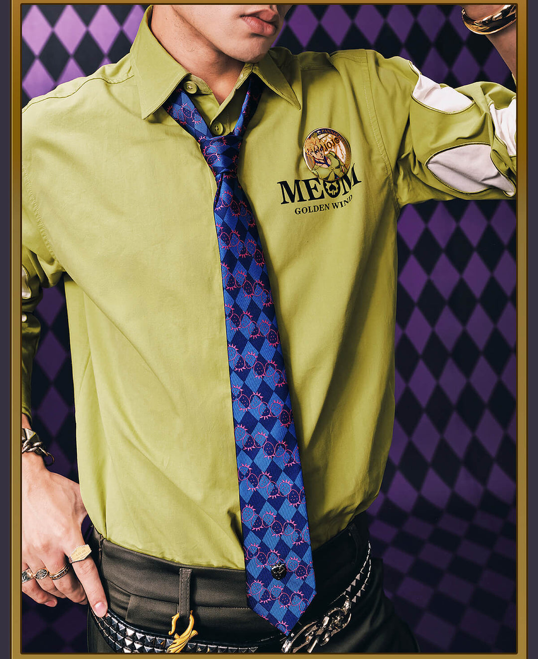 MEDM × JOJO Patchwork Long Sleeve Shirt | Face 3 Face