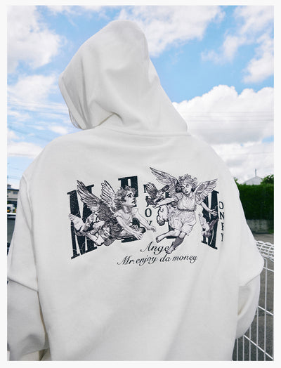 MEDM 3D Embroidered Angel Dove Zip Up Hoodie | Face 3 Face