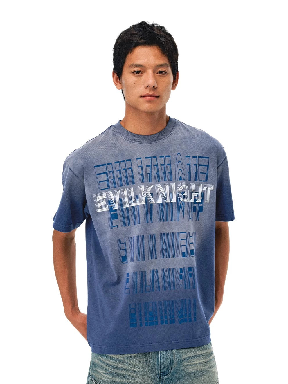 EVILKNIGHT(EK) Printed Old Wash Tee | Face 3 Face