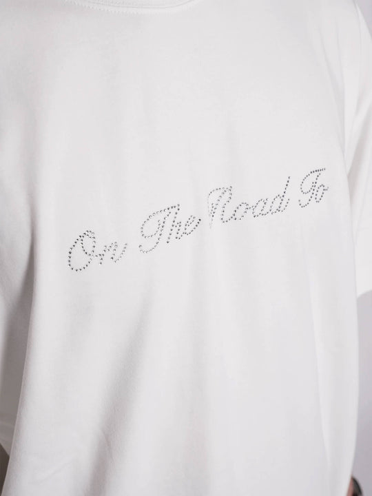 1807 On The Road To Rhinestone Embellished Tee | Face 3 Face