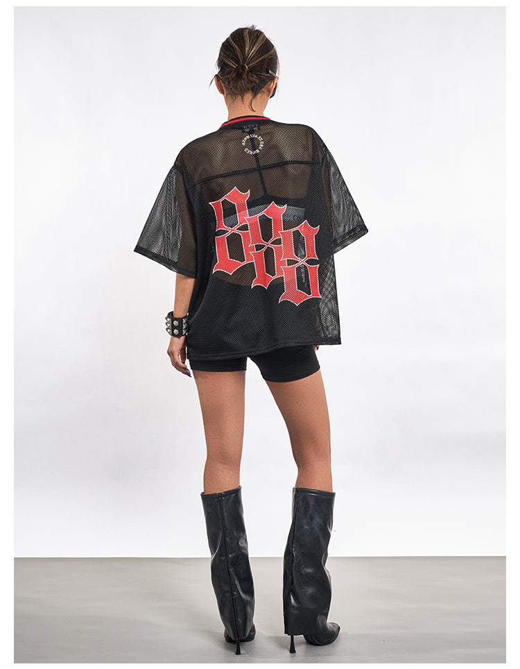 F3F Select 8 Letter Print Mesh Hockey Jersey | Face 3 Face