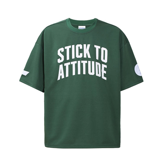 UNTILWERICH Mesh Basic Slogan Print Short Sleeve Basketball Tee | Face 3 Face