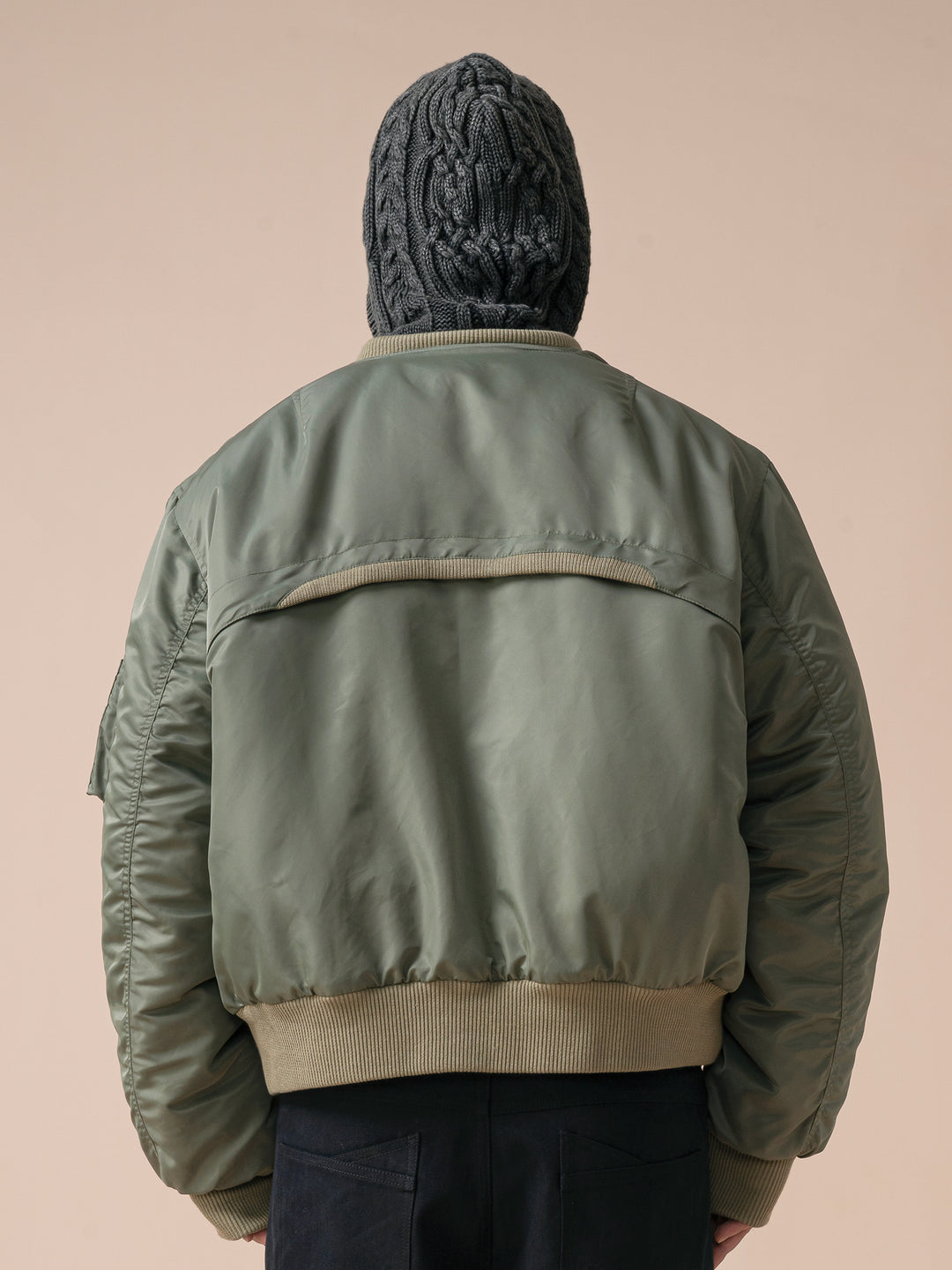 EVILKNIGHT(EK) Reversible Embroidery Bomber MA-1 Air Force Jacket