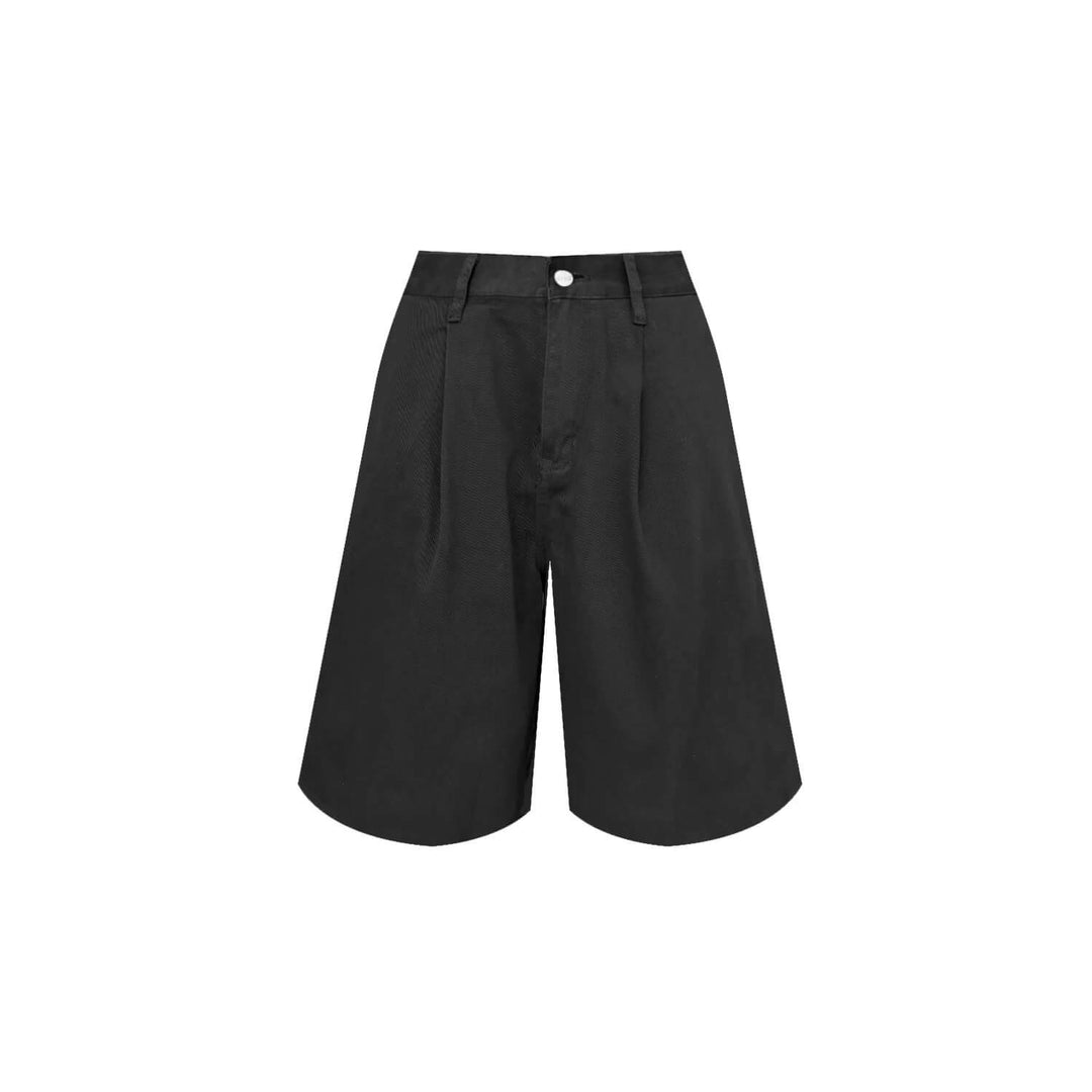 S45 3D Pleat Washed Denim Baggy Shorts | Face 3 Face