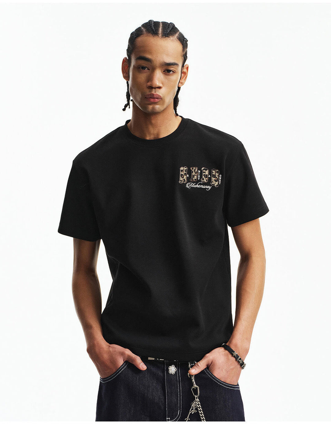 MEDM Small Leopard Logo Patch Long Sleeve Tee | Face 3 Face