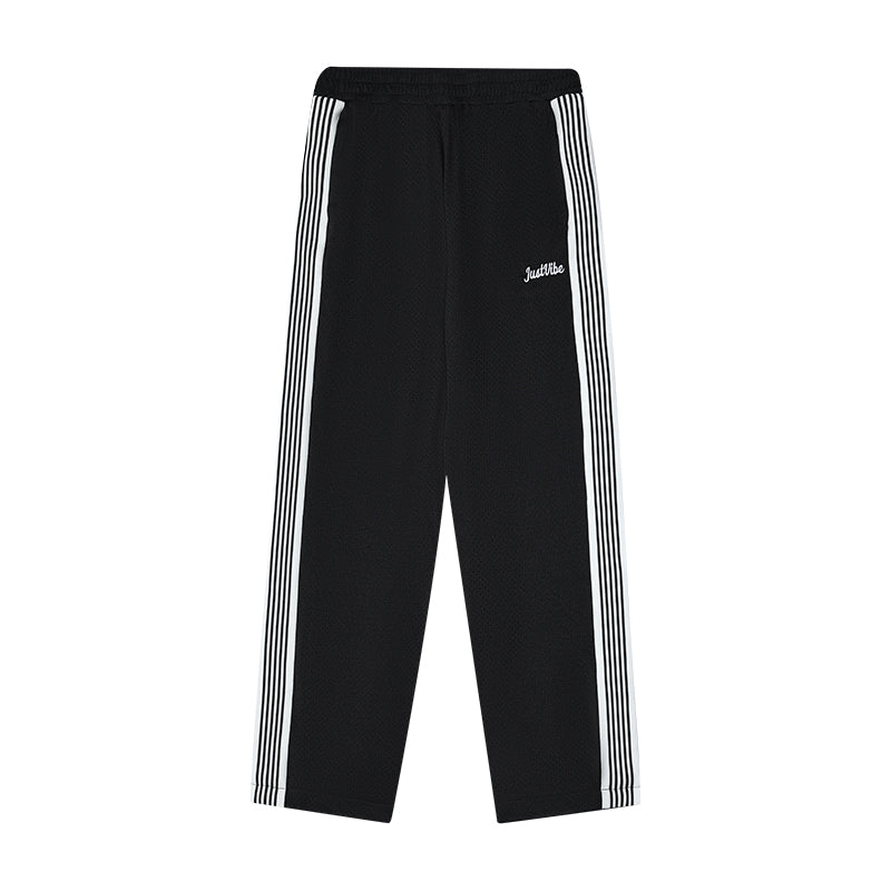JUST VIBE Double Layer Mesh Side Stripe Track Pants | Face 3 Face