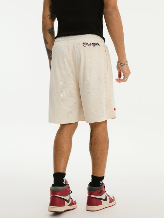 Small Town Kid Embroidered Mesh Basketball Shorts | Face 3 Face