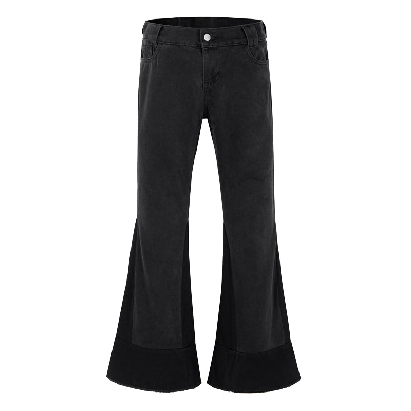 F3F Select Design Stitching Black Flare Jeans