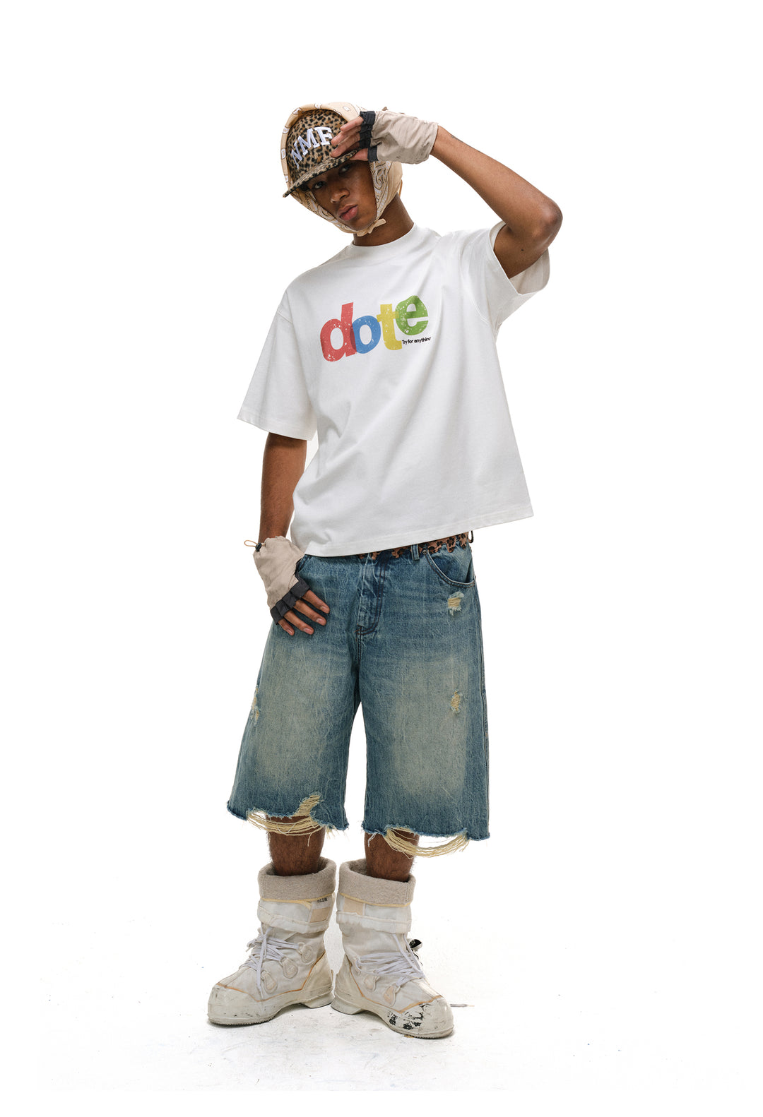 ANTIDOTE Dote Letter Print Washed Tee | Face 3 Face