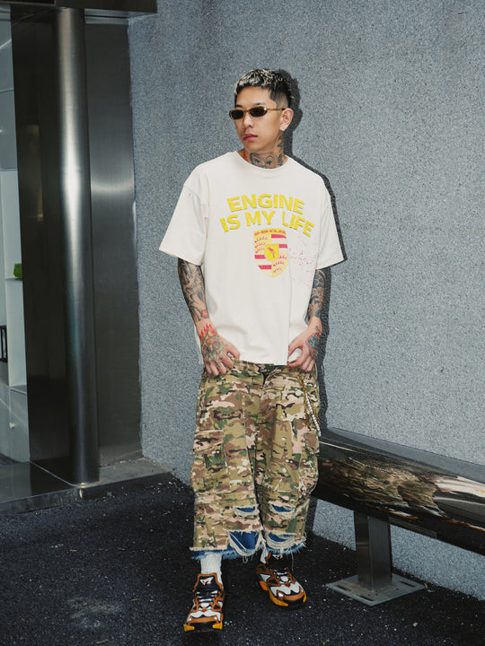 S45 Double Layer Destruction Camouflage Shorts | Face 3 Face