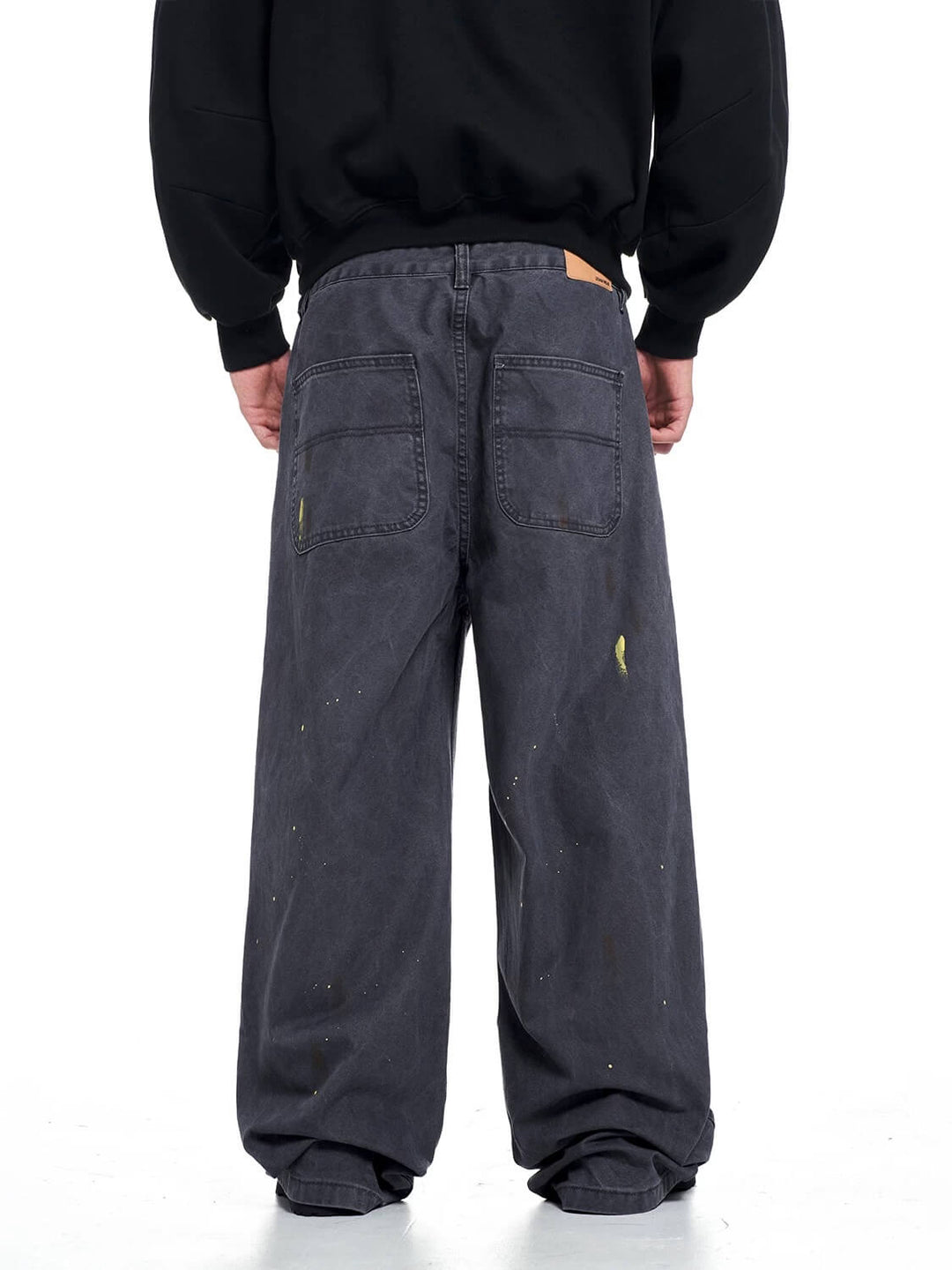 F3F Select Paint Splatter Washed Baggy Work Pants | Face 3 Face