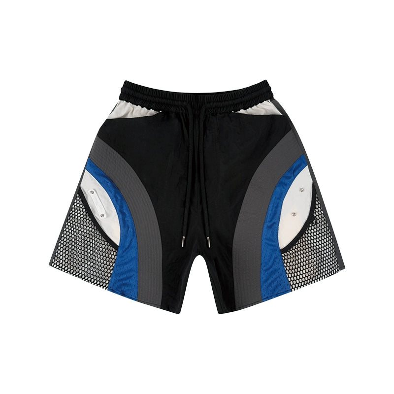 Labt Colorblock Structured Nylon Sports Shorts | Face 3 Face