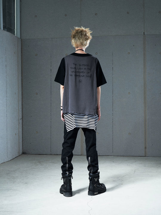 VENTUREK Double Layer Multi Zipper Destroyed Tee | Face 3 Face