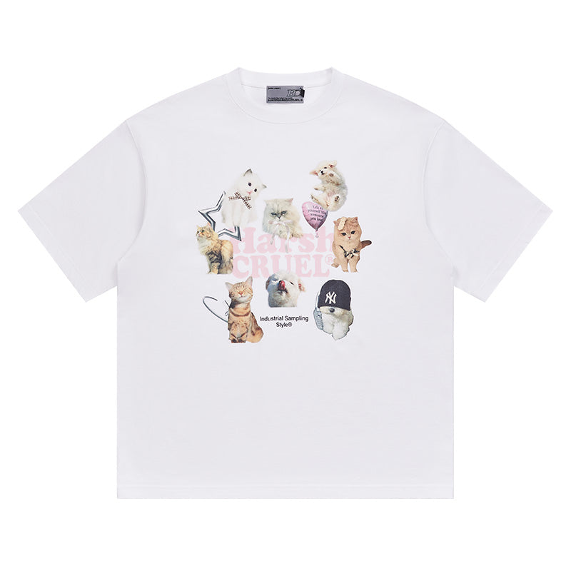 Harsh and Cruel Cats Logo Printed Tee