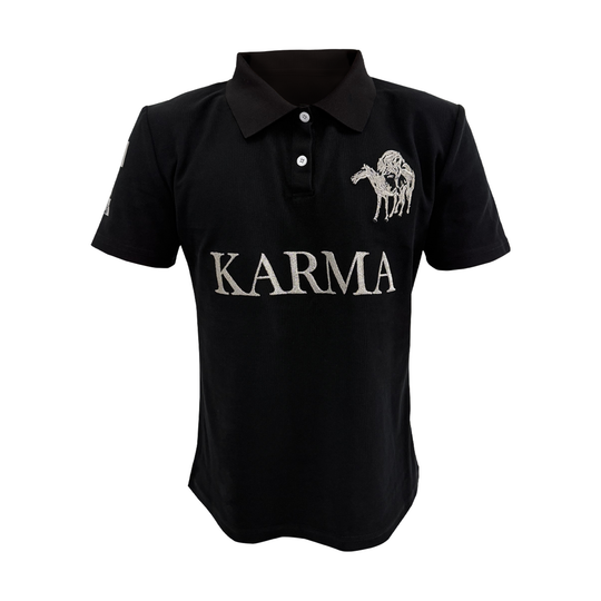 KARMANISTIC Embroidered and Printed Short Polo Shirt | Face 3 Face