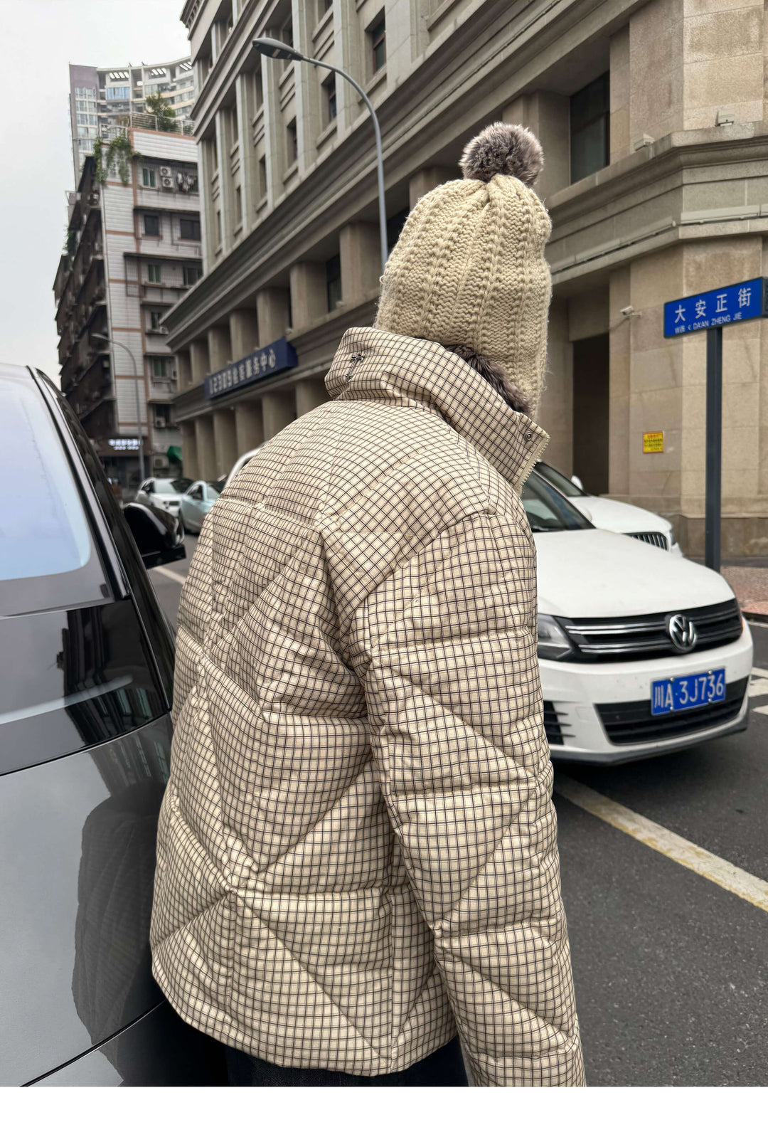 STEEPC Plaid Diamond Quilted Padded Jacket | Face 3 Face