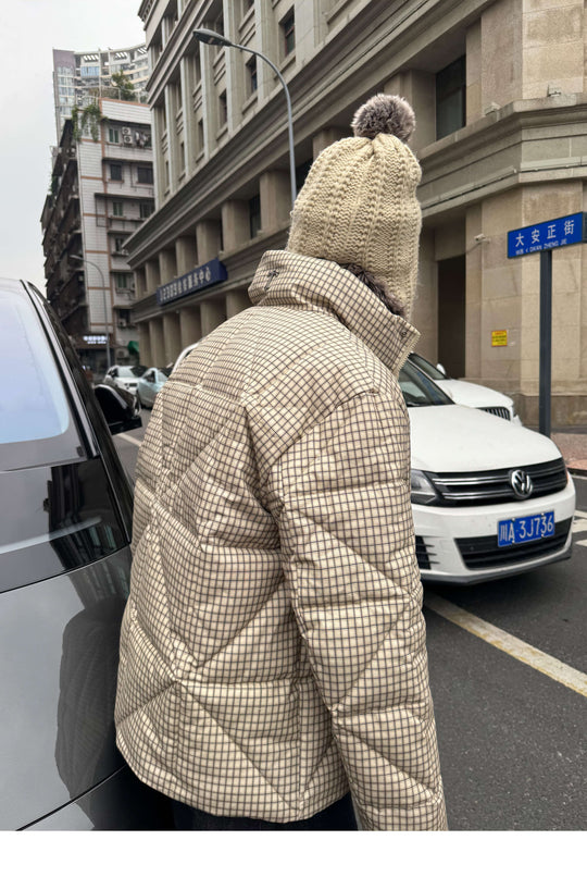 STEEPC Plaid Diamond Quilted Padded Jacket | Face 3 Face