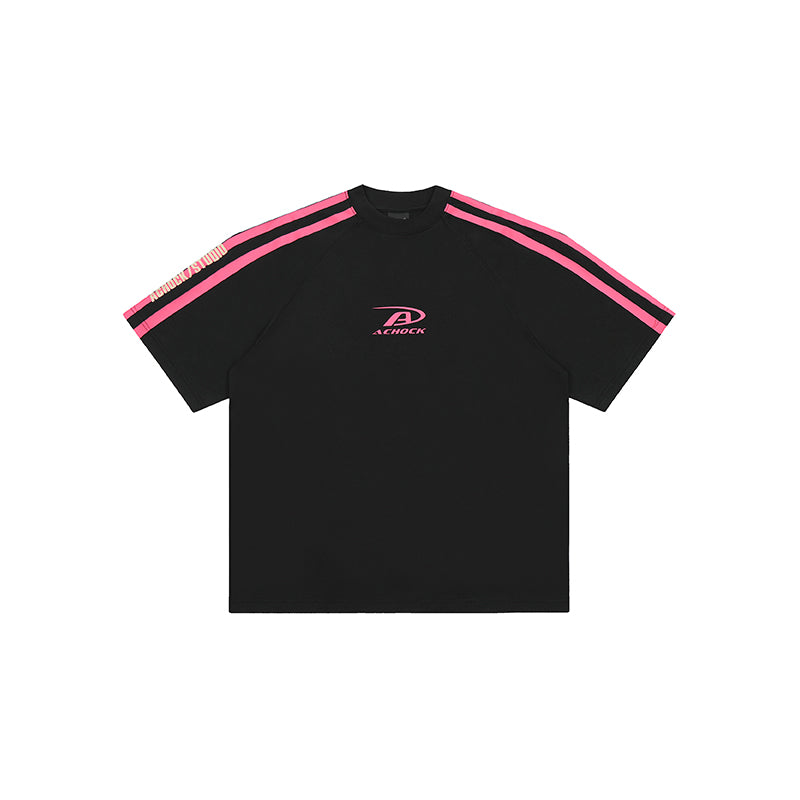 Achock Stripes Logo Printed Tee | Face 3 Face