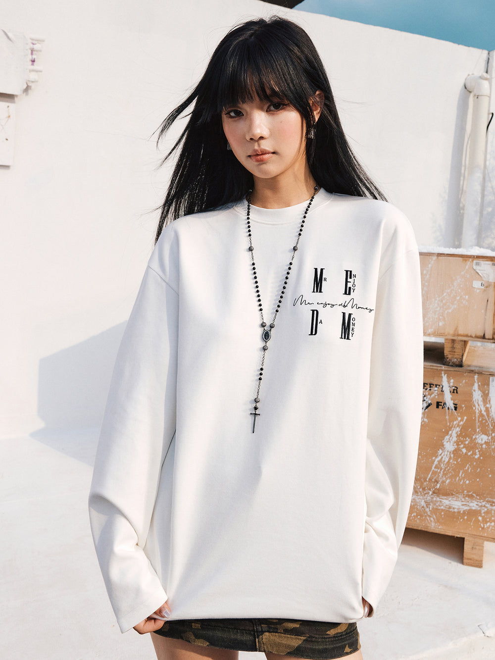 MEDM Basic Logo Comfort Temperature Long Sleeve Tee | Face 3 Face