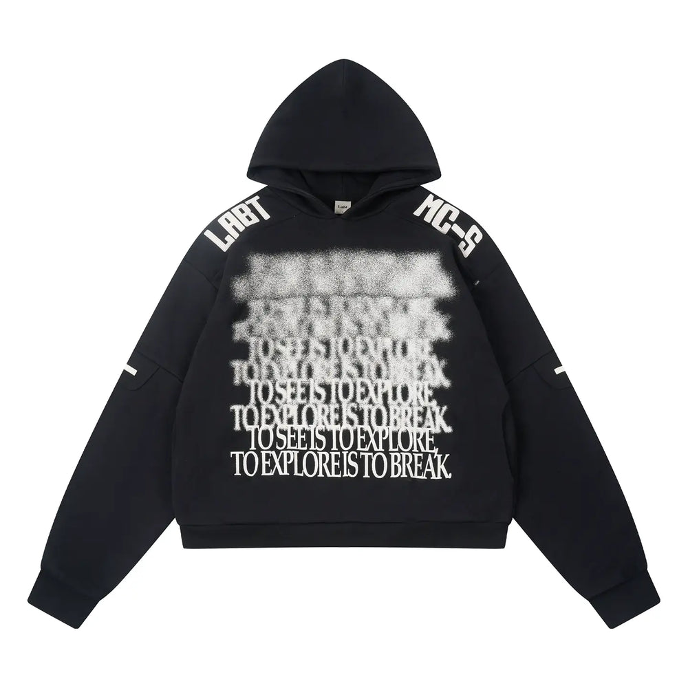 Labt Blur Structure Print Hoodie | Face 3 Face