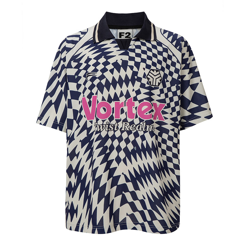 F2CE Vortex Plaid Soccer Polo Jersey Shirt | Face 3 Face