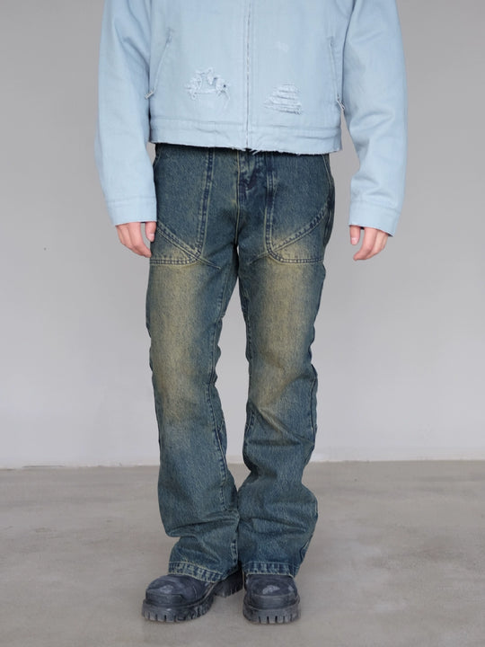 RUSURE Heavy Washed Flared Jeans | Face 3 Face