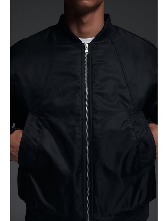 NOVACAM Black Short MA-1 Bomber Jacket | Face 3 Face