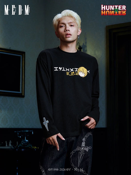 MEDM × HUNTER×HUNTER Character Embroidered Patch Long Sleeve Tee | Face 3 Face