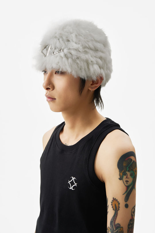 KARMANISTIC Metal Logo Fur Beanie | Face 3 Face