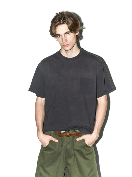 LIBERAFIT Vintage Washed Distressed Basic Short Sleeve Tee
