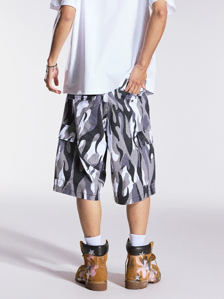 Remedy Flame Camouflage Work Cargo Shorts | Face 3 Face