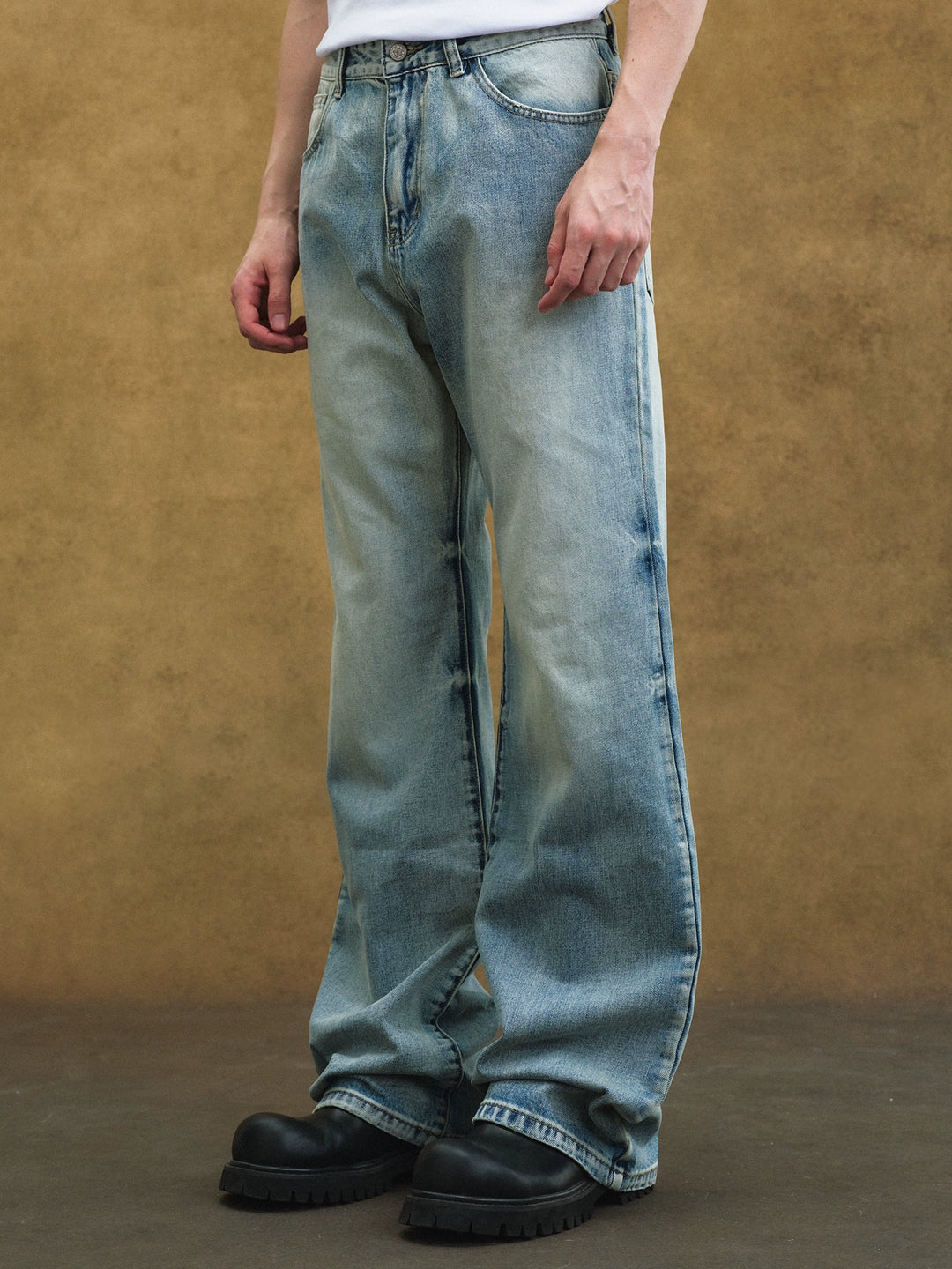 YADcrew Washed Whisker Jeans | Face 3 Face