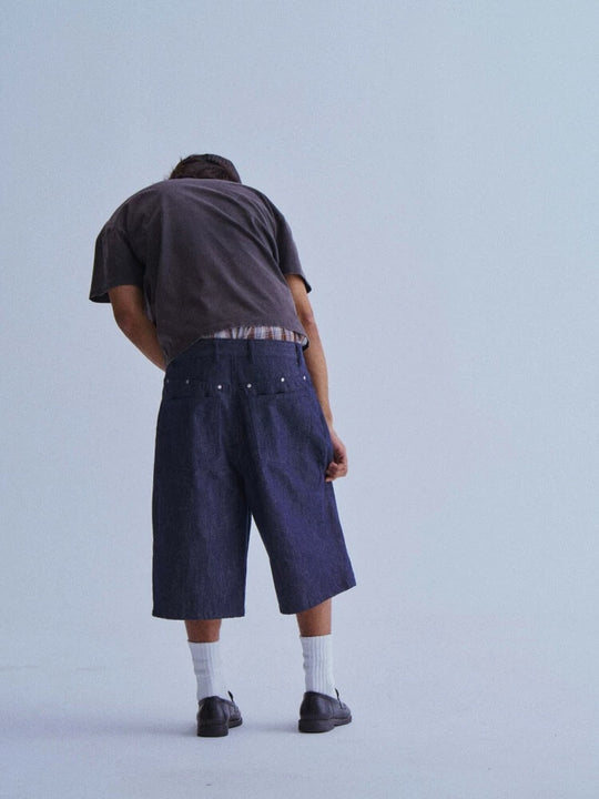 LIBERAFIT Raw Denim Below Knee Shorts | Face 3 Face