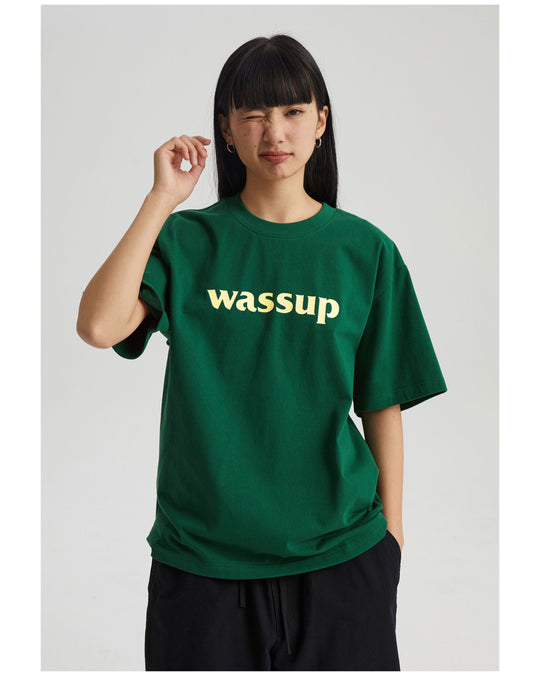Wassup House Big Logo Print Basic Tee