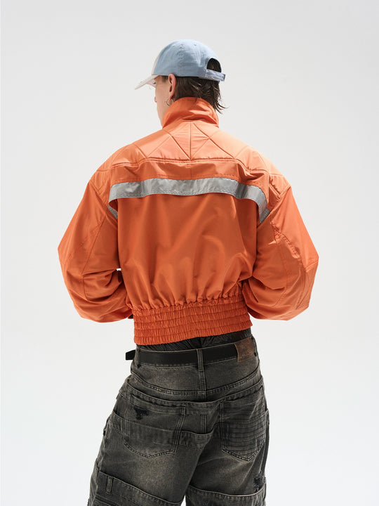 BLIND NO PLAN Reflective Stripes Short Jacket | Face 3 Face