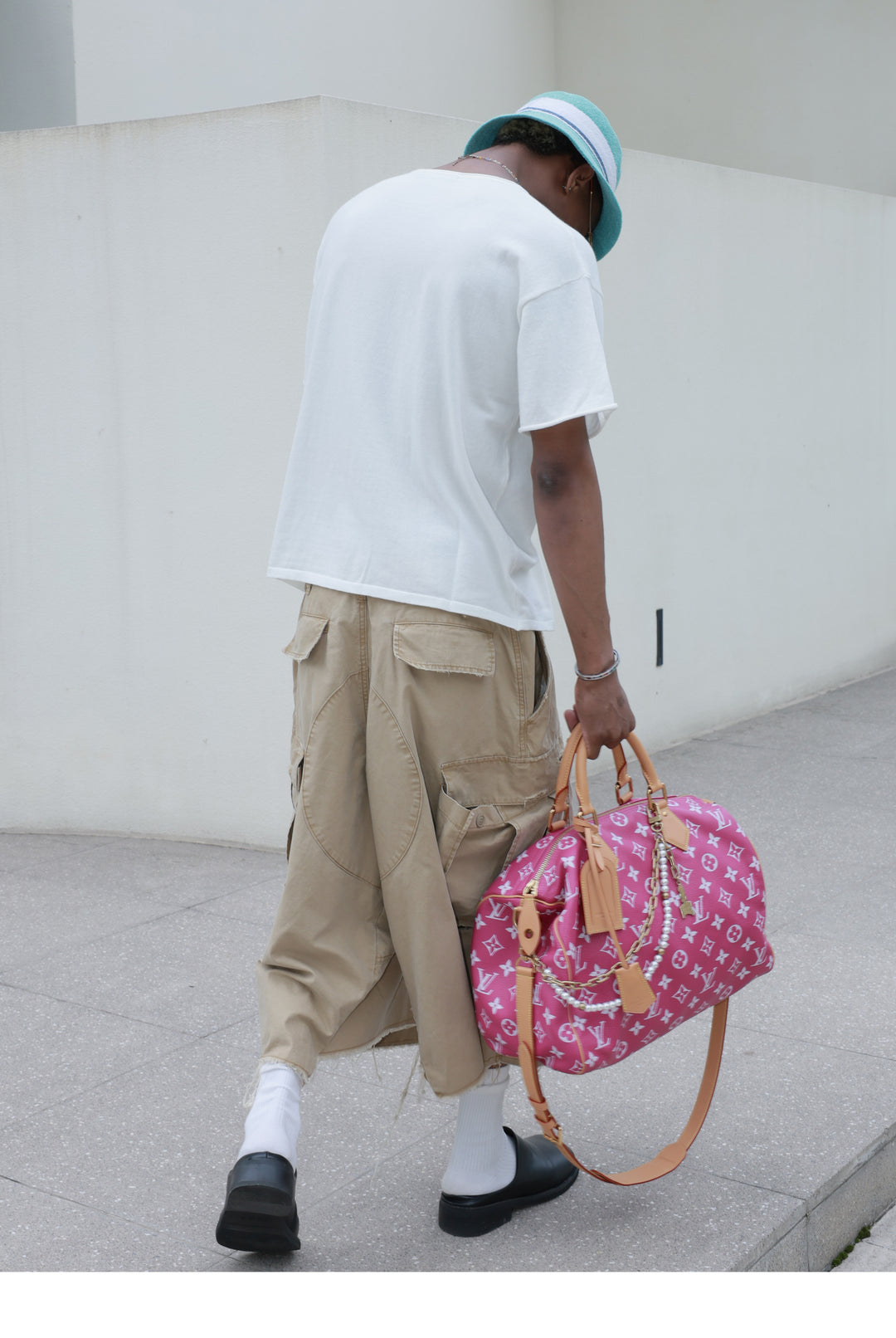 STEEPC Contrast Old Print Boxy Knit Tee | Face 3 Face