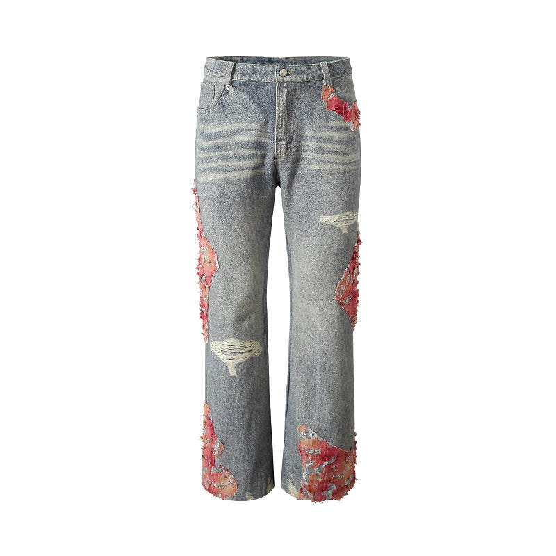 YADcrew Evening Lace Print Denim Jeans