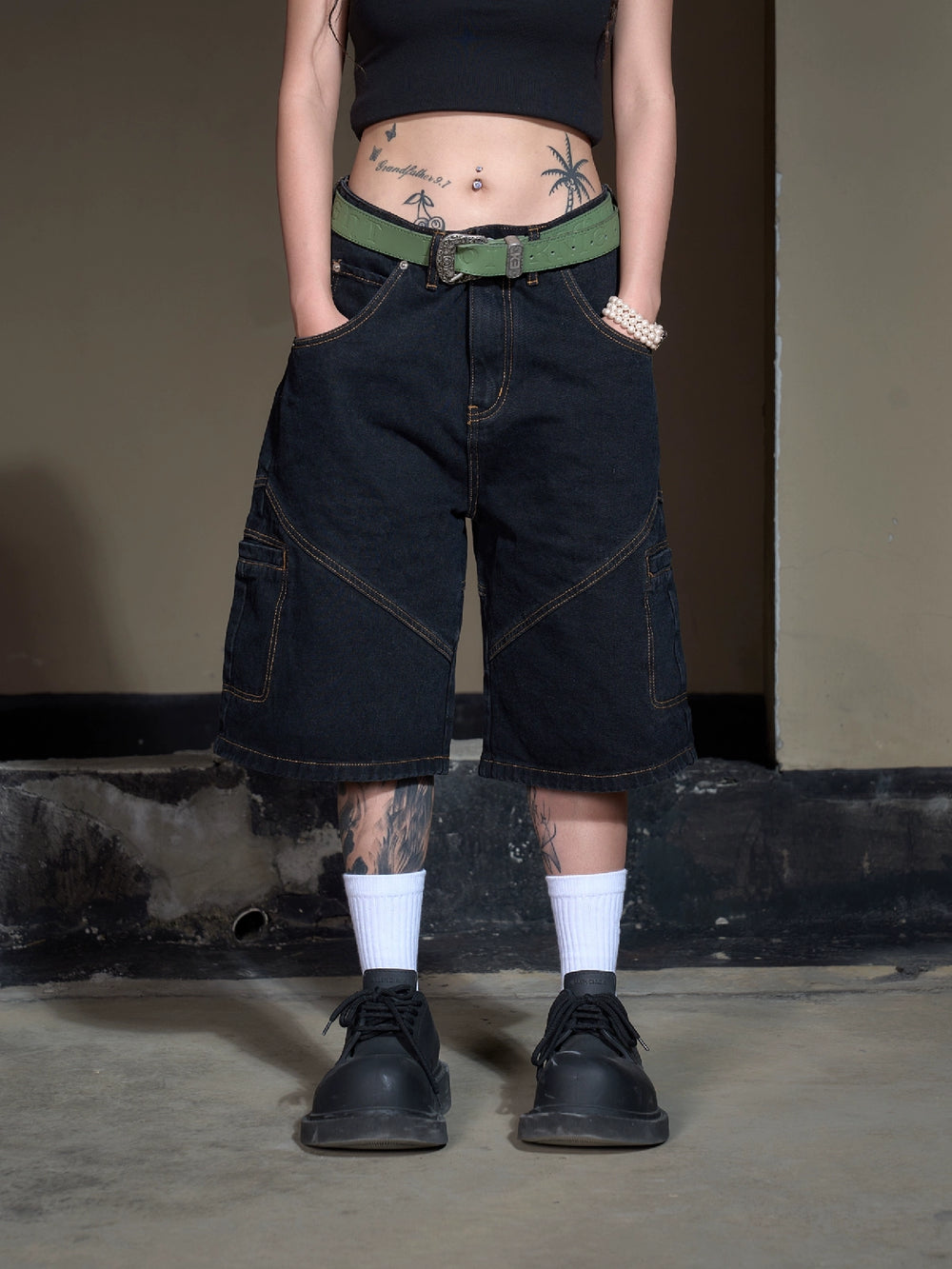 RUSURE Multi Pocket Denim Shorts | Face 3 Face