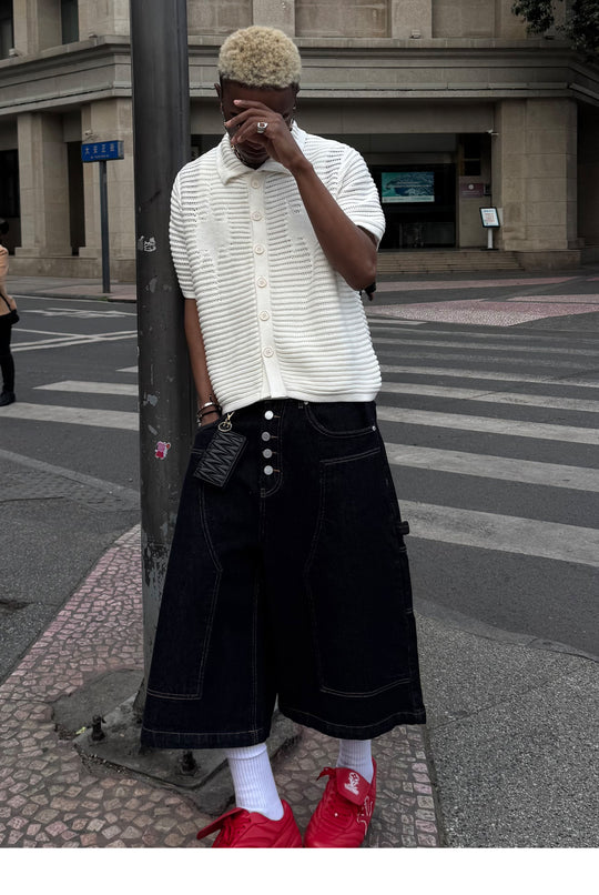 STEEPC Jacquard Short Sleeve Knit Shirt | Face 3 Face