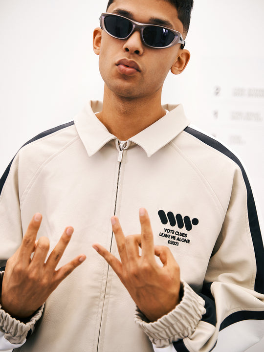 VOTE Patchwork Leather Jacket