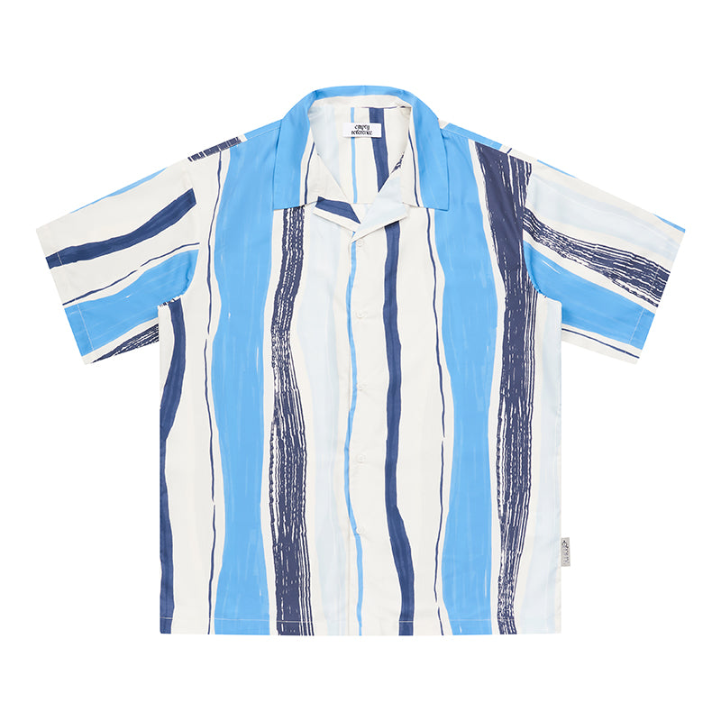 EMPTY REFERENCE Art Stripe Painting Short Sleeve Shirt