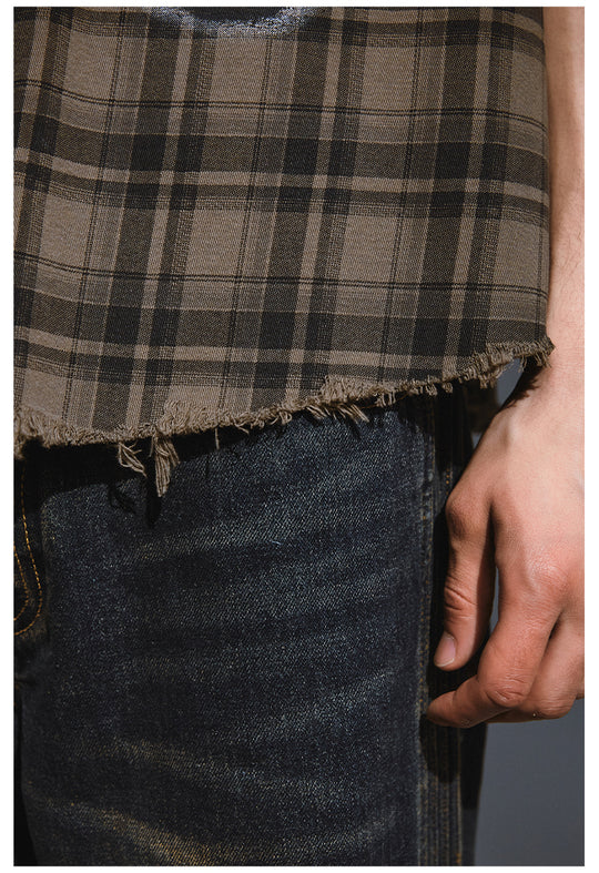 Remedy Skull Print Plaid Short Sleeve Shirt | Face 3 Face